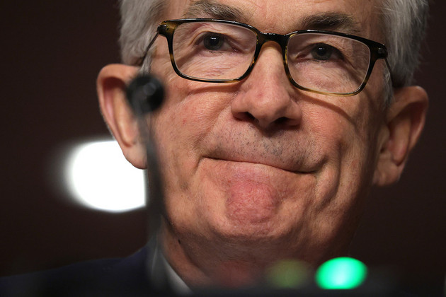 Federal Reserve Board Chair Jerome Powell testifies during a hearing.